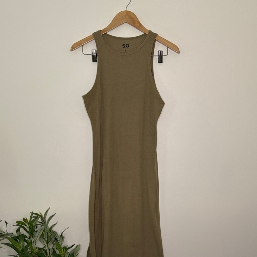 SO Olive Green Maxi Dress for Women